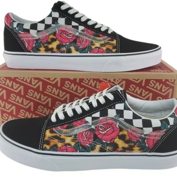 rose cheetah print vans